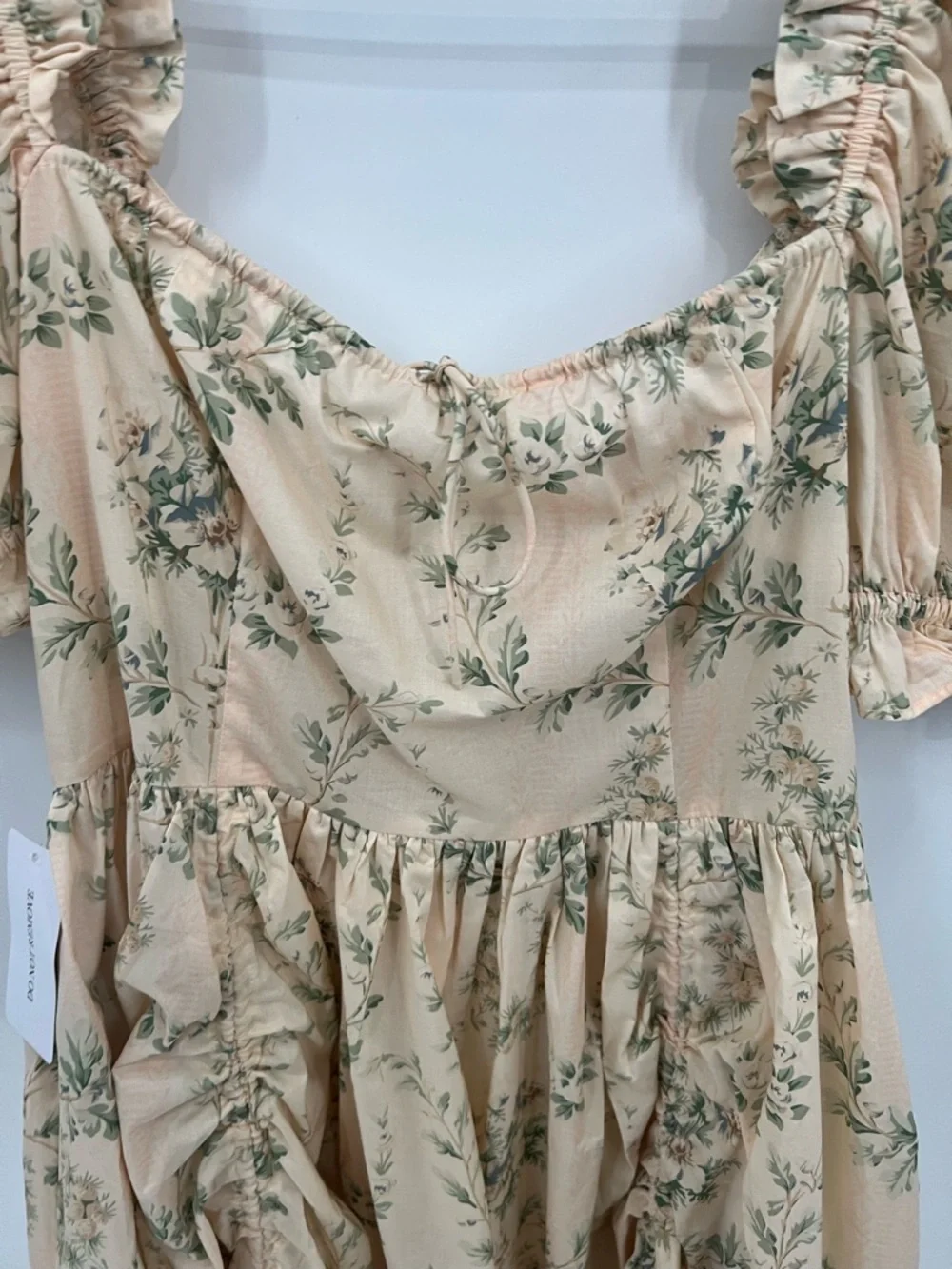 Selkie the Villa floral Puff-Sleeve Mini Dress NWT - Picture 6 of 12